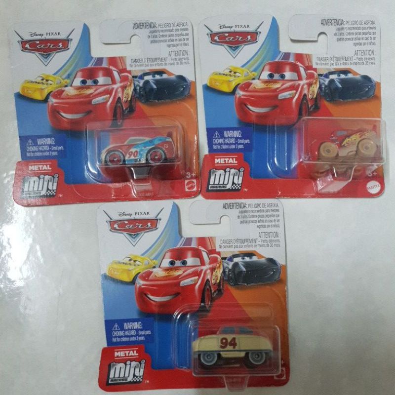 Mattel Cars Pixar Disney Mini Metal Racers Paul Conrev Muddy Lightning ...