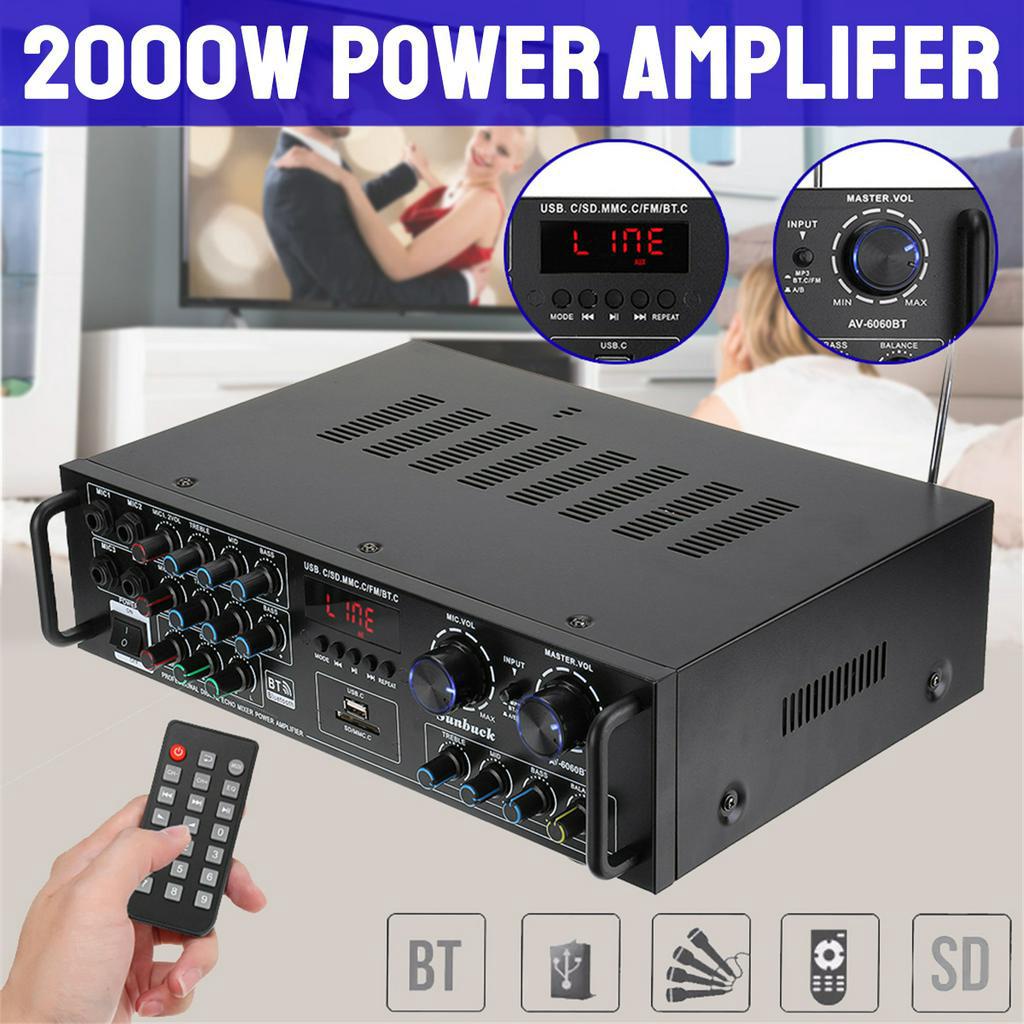 HIFI Digital Amplifier bluetooth 5.1 Audio 3000W Power Stereo Amplifier ...