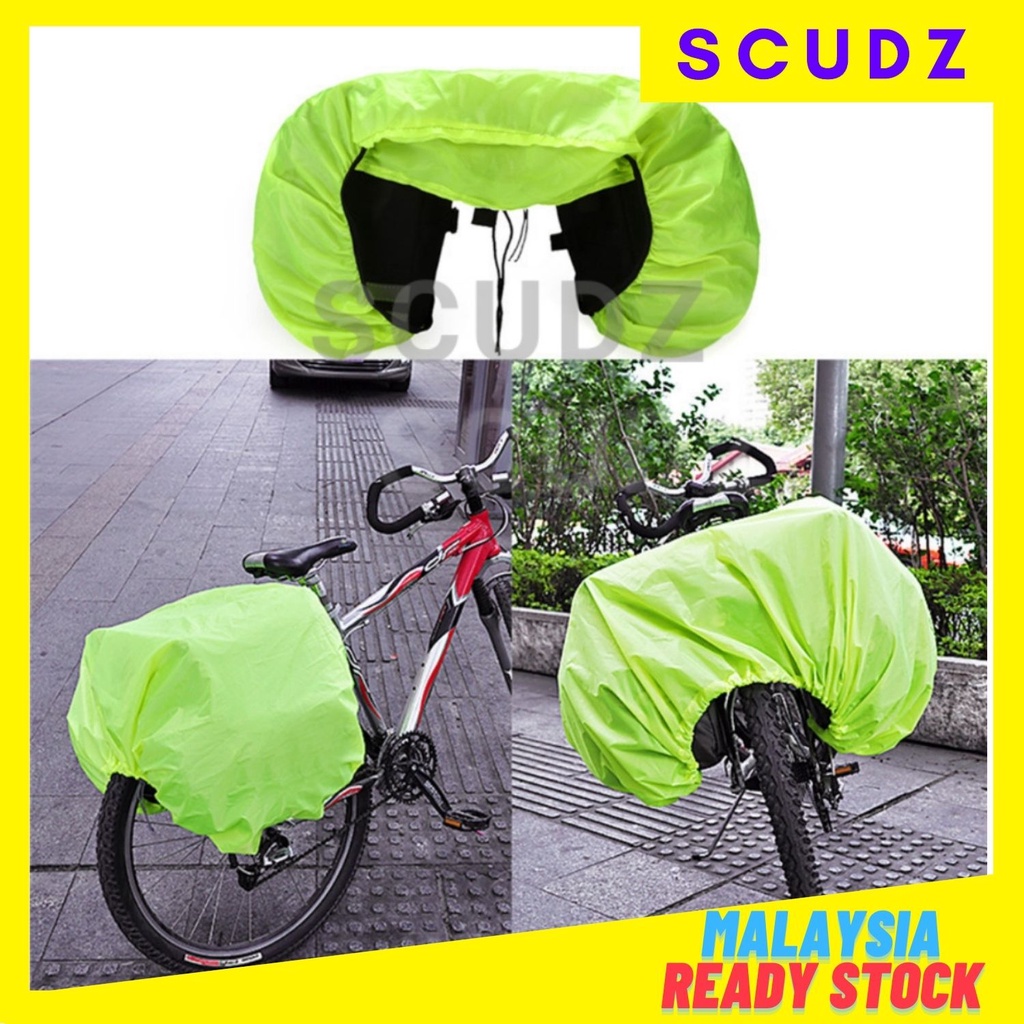Mountain bike road bike rear shelf pannier bag rain cover Basikal ...