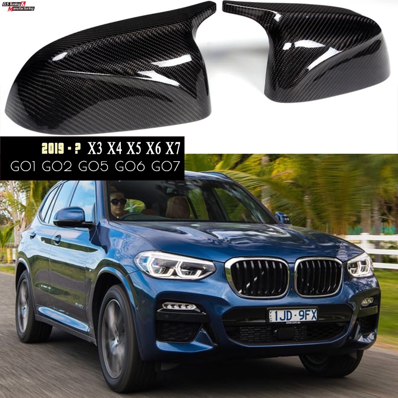 2PCS M Look Carbon Fiber Car Mirror Cover Caps For BMW X3 G01 X4 G02 X5 G05 X6 G06 X7 G07 Side