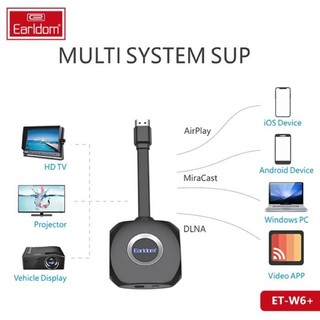 Earldom W6+ 4K Ultra HD Wireless Hdmi Screen Mirroring Display Dongle ...