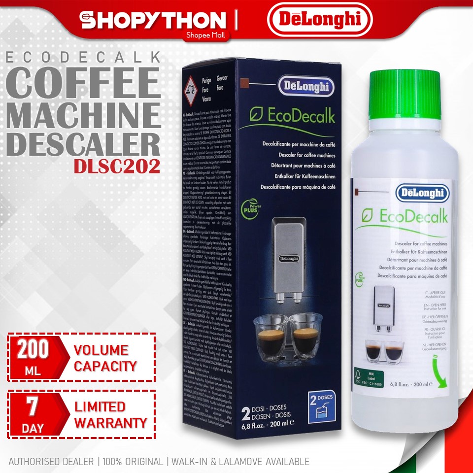 DeLonghi EcoDecalk Coffee Machine Descaler (200ml), DLSC202