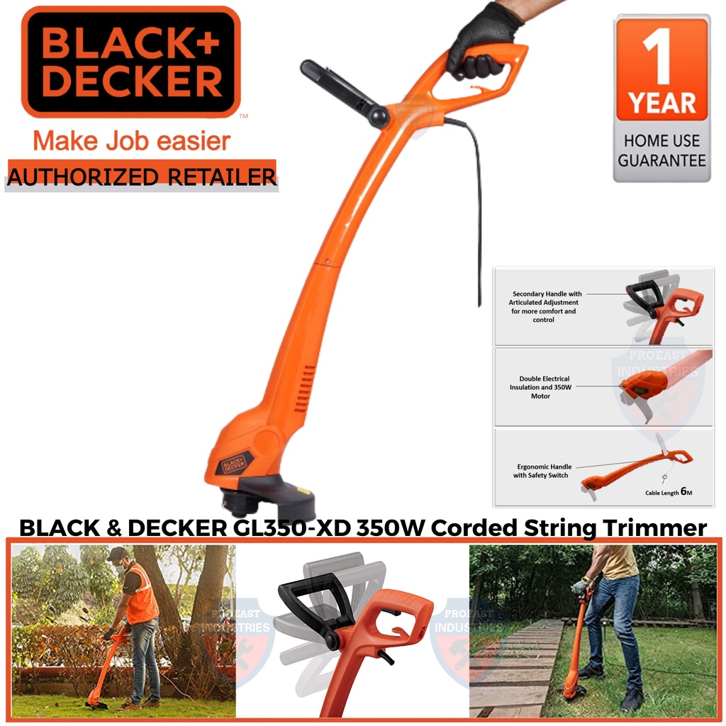 BLACK & DECKER GL350LXD 350W Corded String Trimmer ( GL350 , GL350L