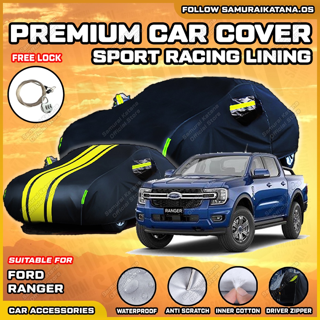 👍 For Ford Ranger Black Water Resistant Car Cover Outdoor Protection ...