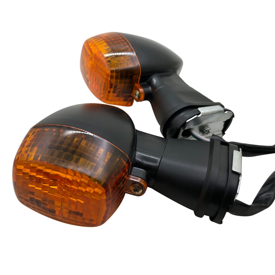 SAVAGE Front Turn Signal Light Pair – For Kawasaki ZXR 250/250R/400/400R/750/750R – Black/Clear/Amber