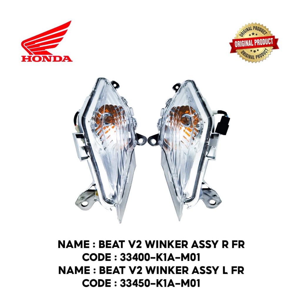 HONDA Beat V2 Front Signal Winker Assy Left / Right 33400-K1A-M01 ...