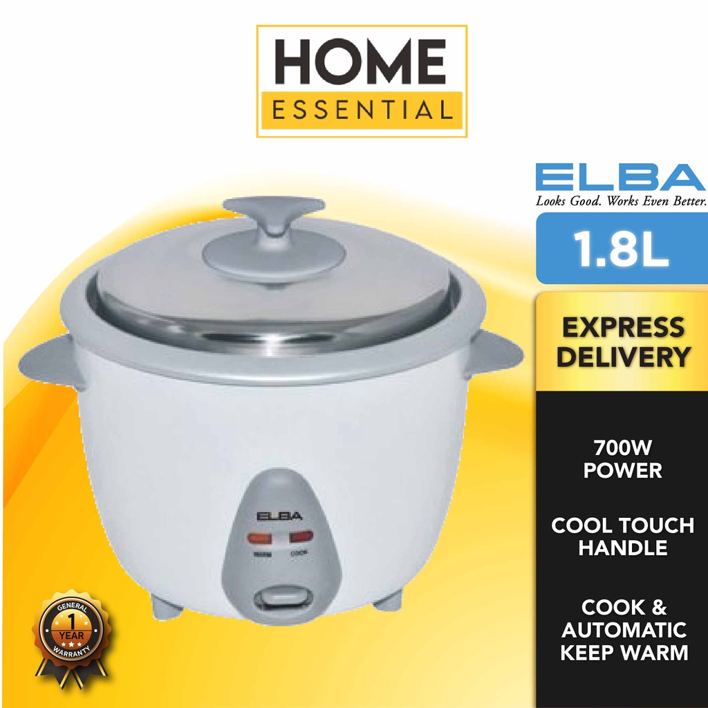 Elba 1.8L Rice Cooker ERC1866T Cook & Automatic Keep Warm Shopee Malaysia