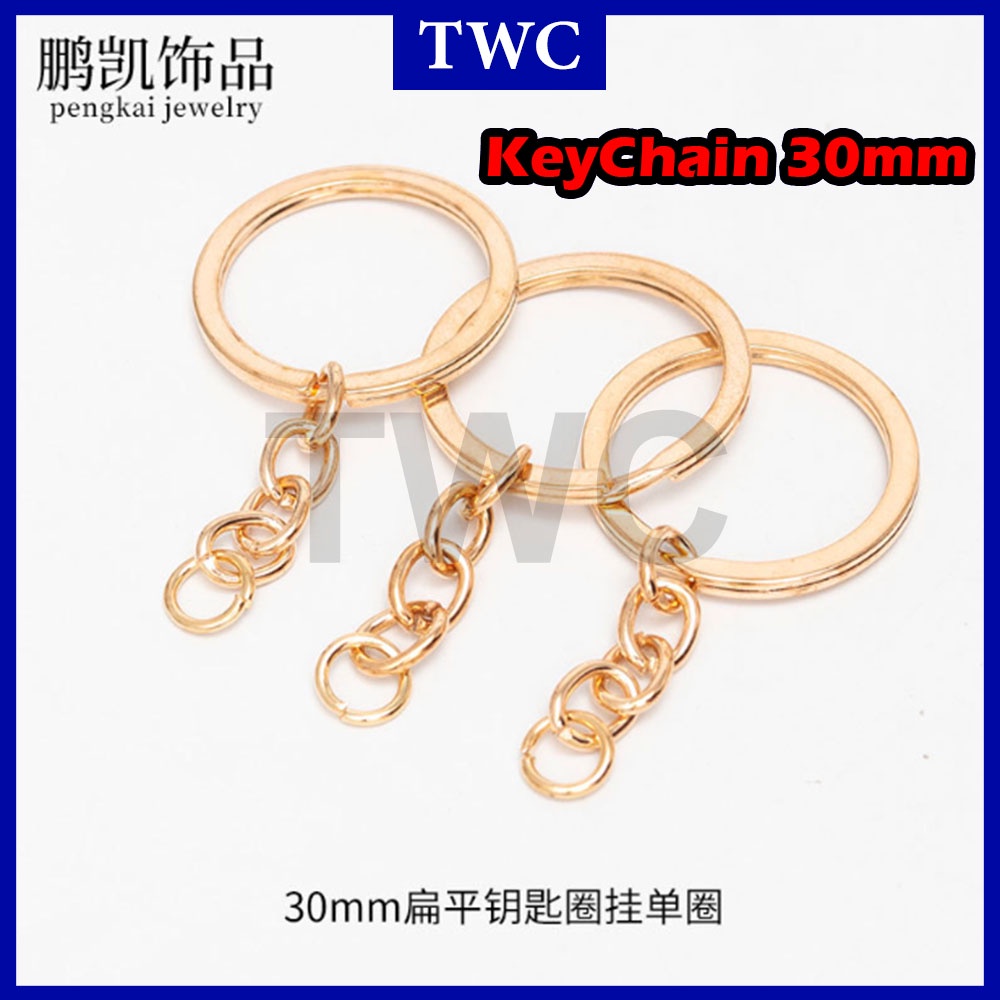 TWC KEYCHAIN DIY KEY RINGS KEYCHAIN SPLIT RING SHORT CHAIN KEY HOLDER ...