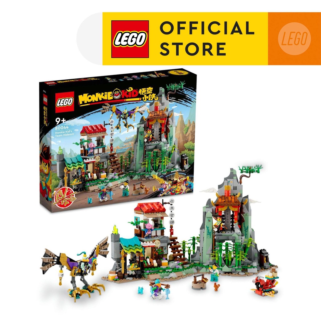 LEGO® Monkie Kid™ 80044 Monkie Kid™’s Team Hideout Building Toy Set ...