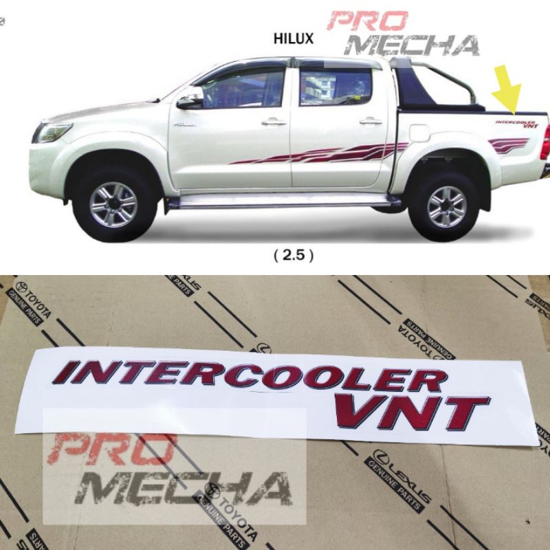 thumbnail interactive-video image 1 of 2X Turbo Intercooler Decal Sticker – 3M Made In USA For Hilux Trucks & Vehicles 1 of 6