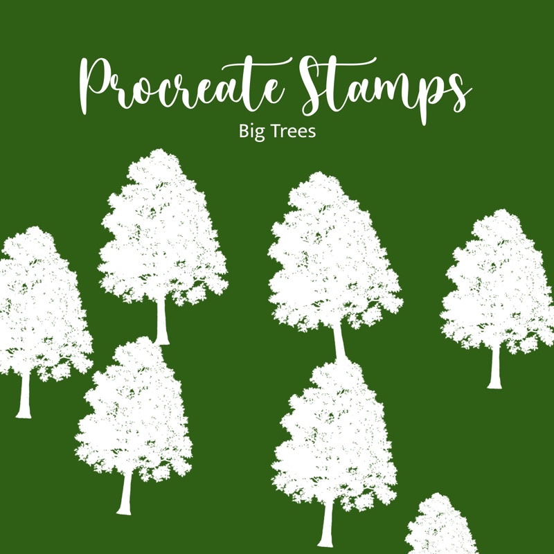 Procreate Stamps 27 Big Trees | Shopee Malaysia