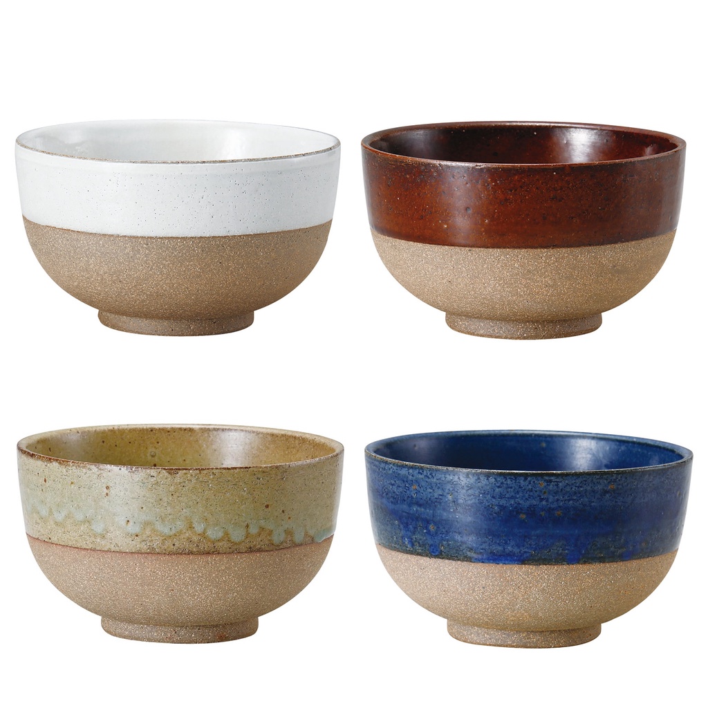 [Japan MEISTER HAND] EN Rice Bowl Total 4 Types Japanese-Made Dinner ...