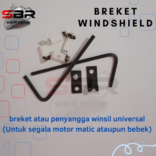 HITAM Universal Black Windshield Bracket Winshield Beat Bracket
