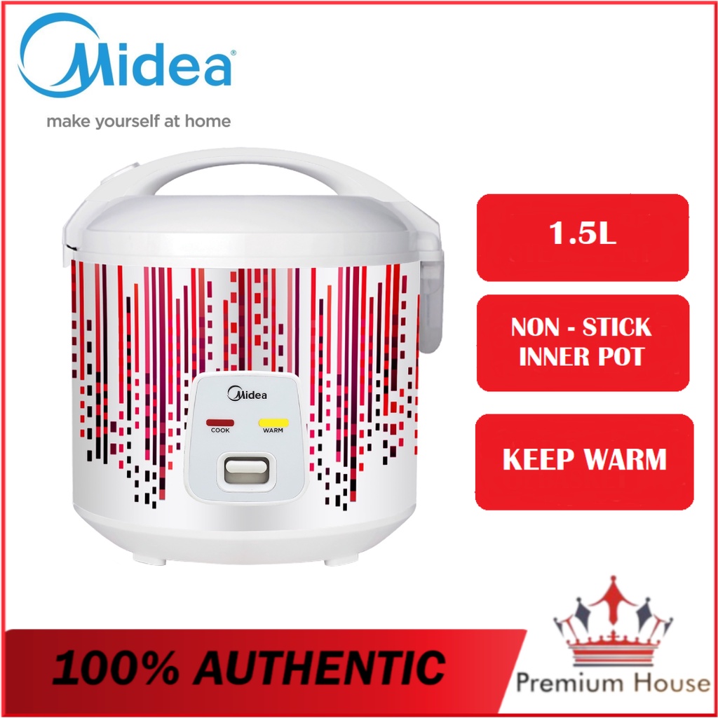 Midea Jar Rice Cooker MRCM1521 (1.5L) with NonStick Coating Pot