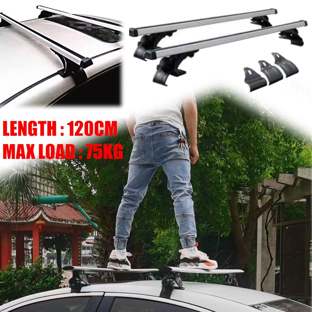 120CM Car Roof Rack Carrier Roof Bar Luggage Box Holder Rooftop ...