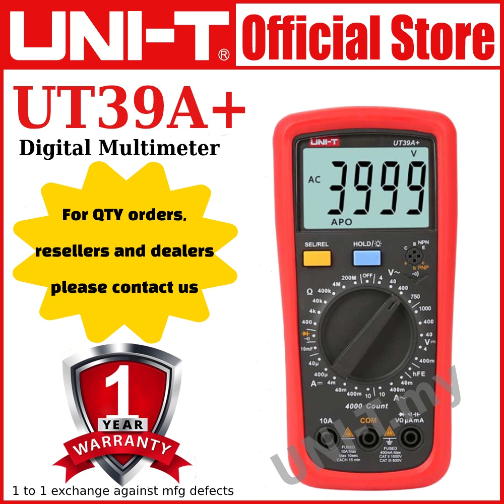 UNI-T UT39A+ UT39C+ UT39E+ Digital Multimeter | Shopee Malaysia