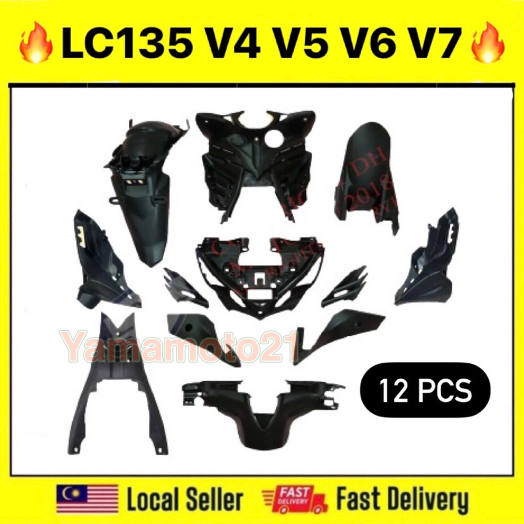 (HLD 12 PCS) YAMAHA LC135 INNER V4 V5 V6 V7 Hitam Matte Yamaha 55D ...