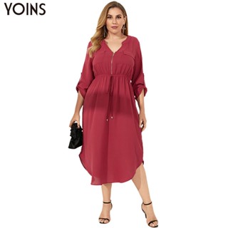 Yoins best sale burgundy dress