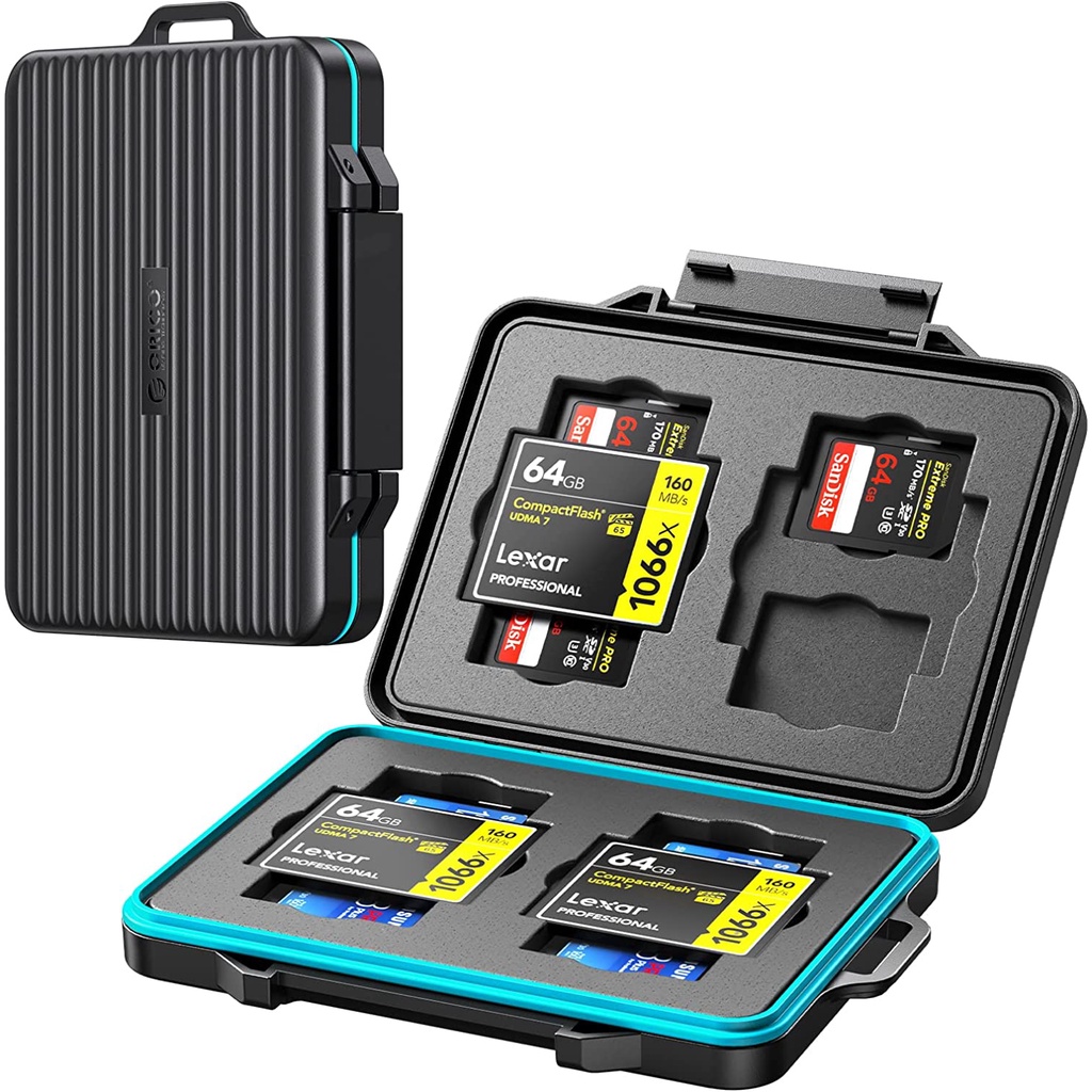 ORICO 24 Slots Micro SD Storage Card Holder Case Waterproof AntiShock