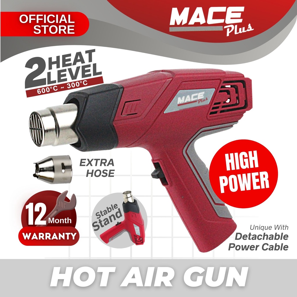 MACE PLUS MTHG2000 Hot Air Gun Blower Hot Gun Heat Gun Blower Heat