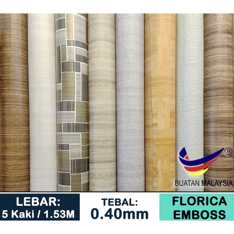 Tikar Getah Segulung Besar 25meters@5kaki Lebar tebal 0.40mm FLORICA ...