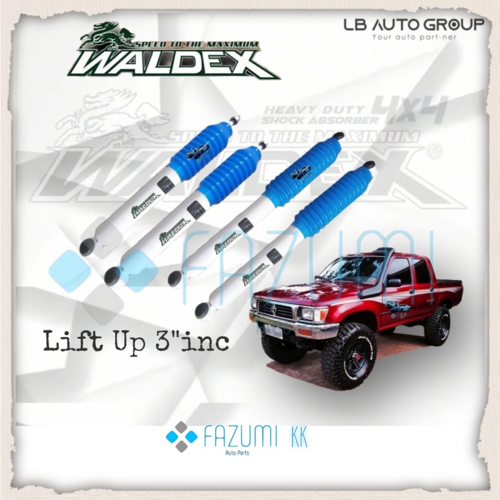 Toyota Hilux LN106 Lift Up 3"inc Waldex HeavyDuty Gas Absorber Supreme 34C Shopee Malaysia