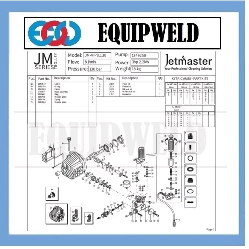 SPARE PART - JETMASTER CONNECTING ROD / PIN / PISTON / OIL SEAL - 3PCS ...