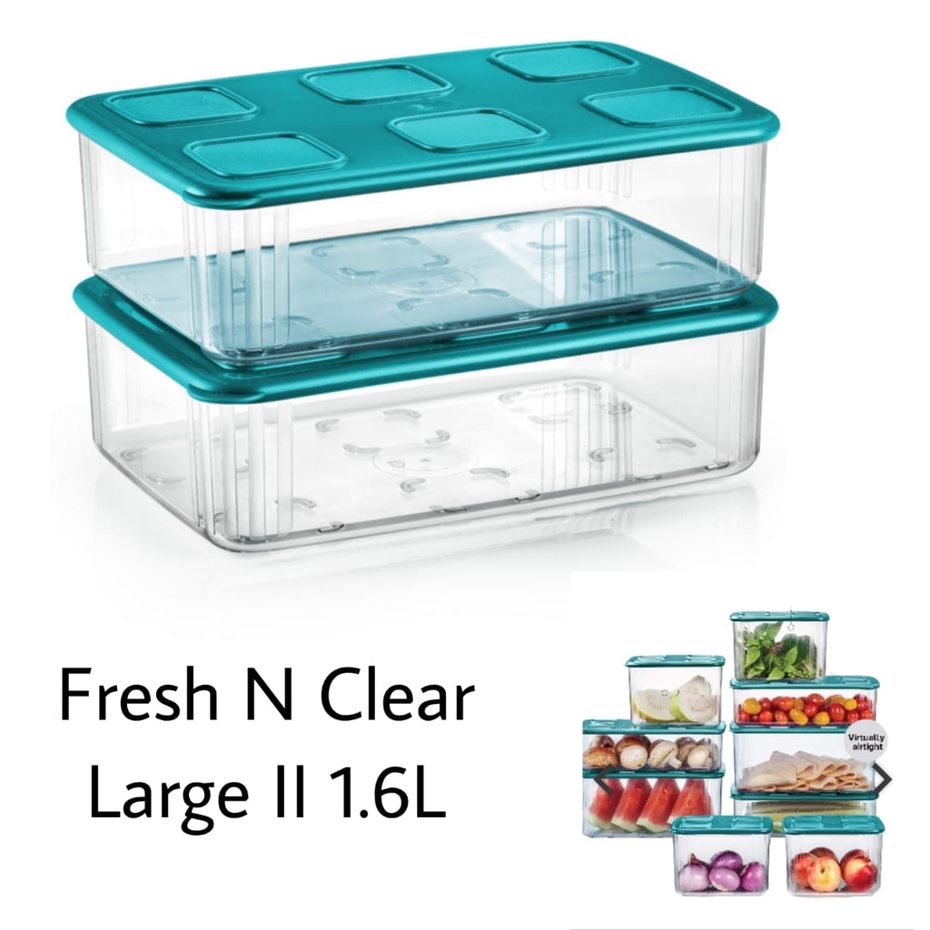 Tupperware Fresh N Clear Largem 1.6L/ Large Capacity Food Storage/ Food