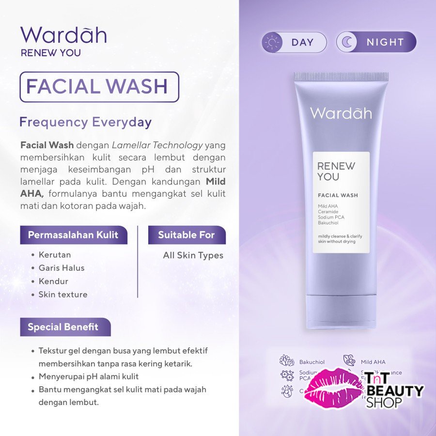 WARDAH RENEW YOU ANTI AGING FACIAL WASH ORIGINAL PRODUCT (100ML ...