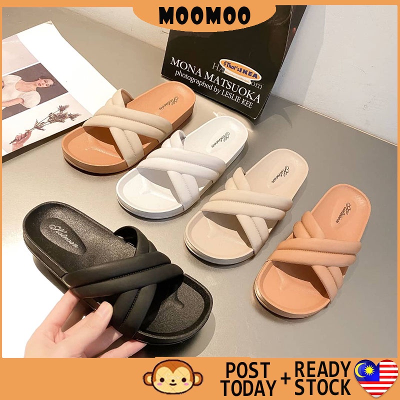 READY STOCK MOOMOO Sandal Women's Kasut Shoe Slipper Lady Perempuan ...