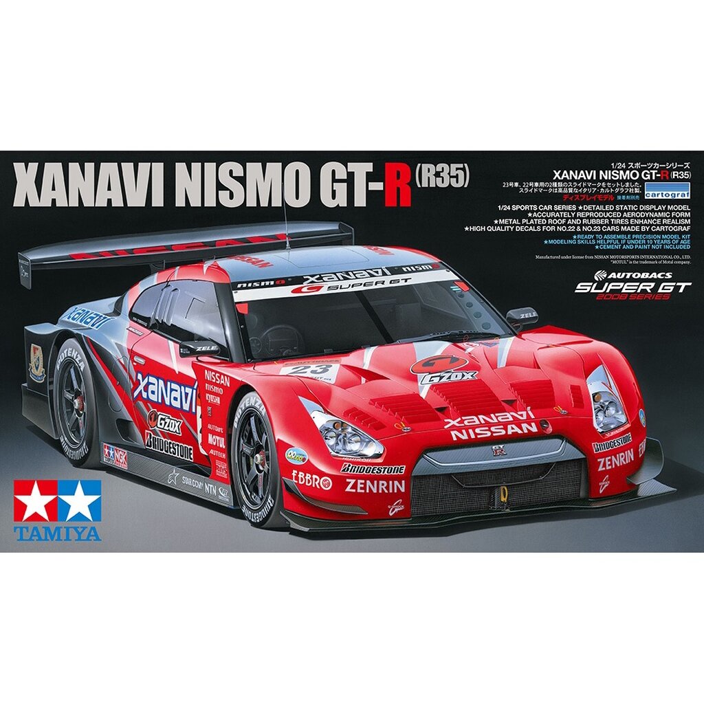 TAMIYA 24308 1/24 Xanavi Nismo GT-R (R35) Authentic Assembly Model Kit ...