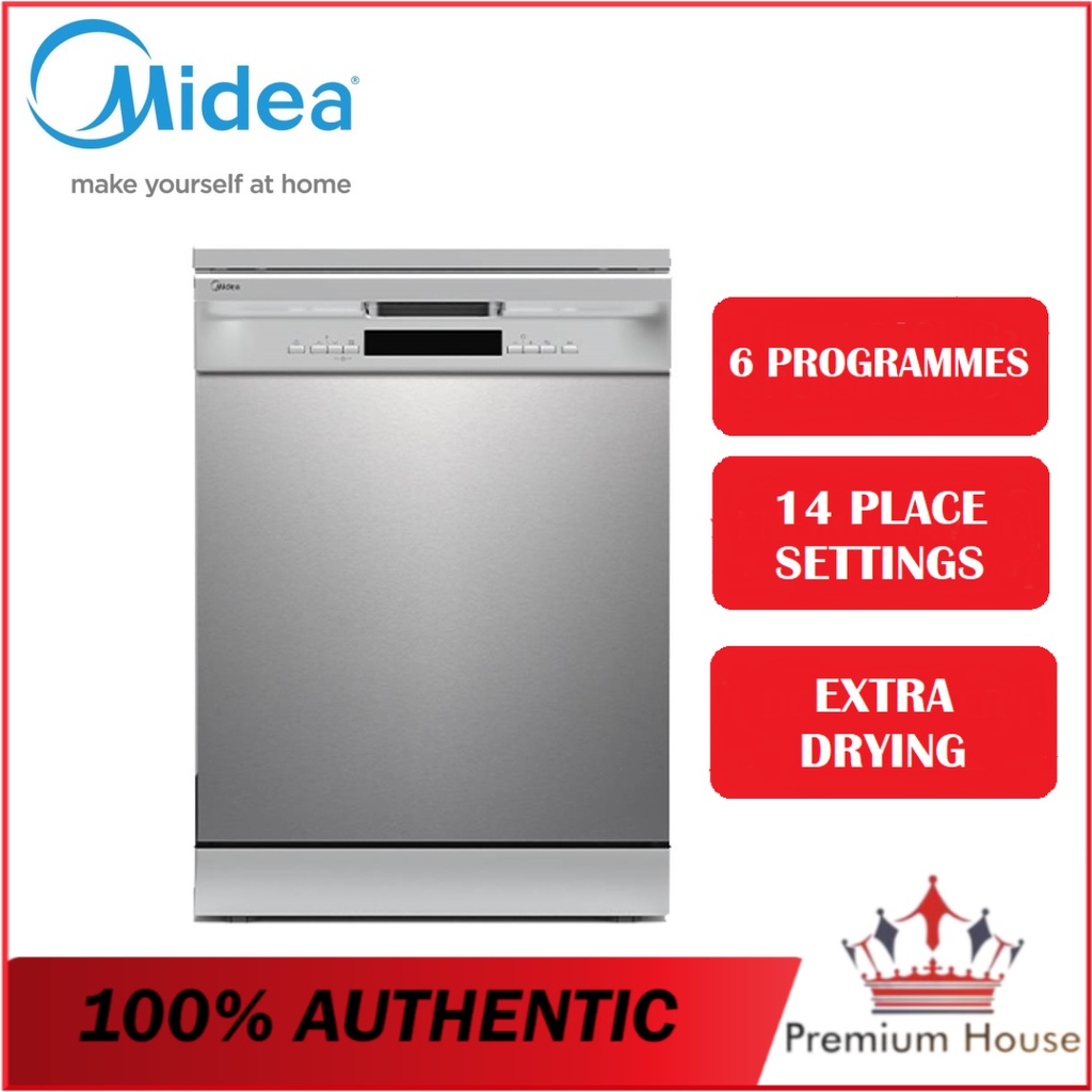 Midea Dishwasher (14Place Settings) Antibacterial Filter & 6Programs