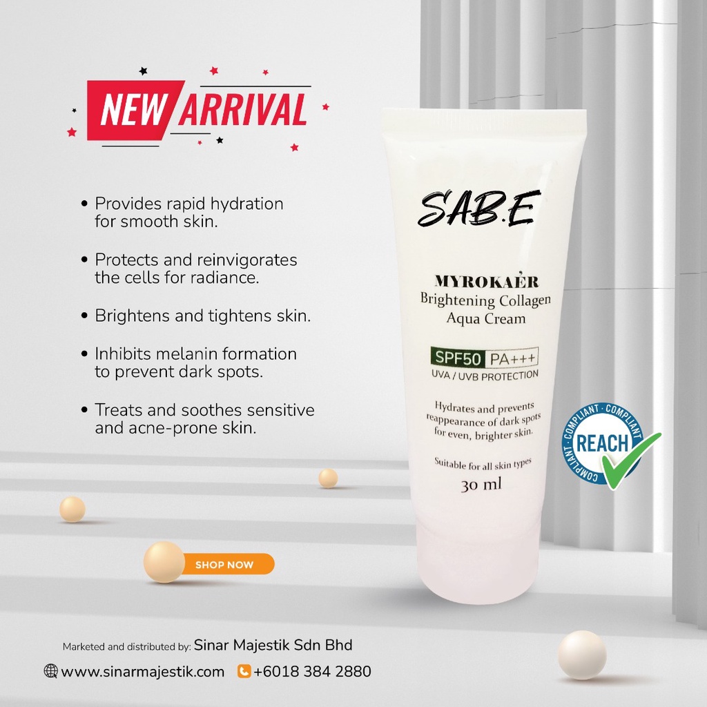 SAB.E (Brightening Collagen Aqua Cream) | Shopee Malaysia