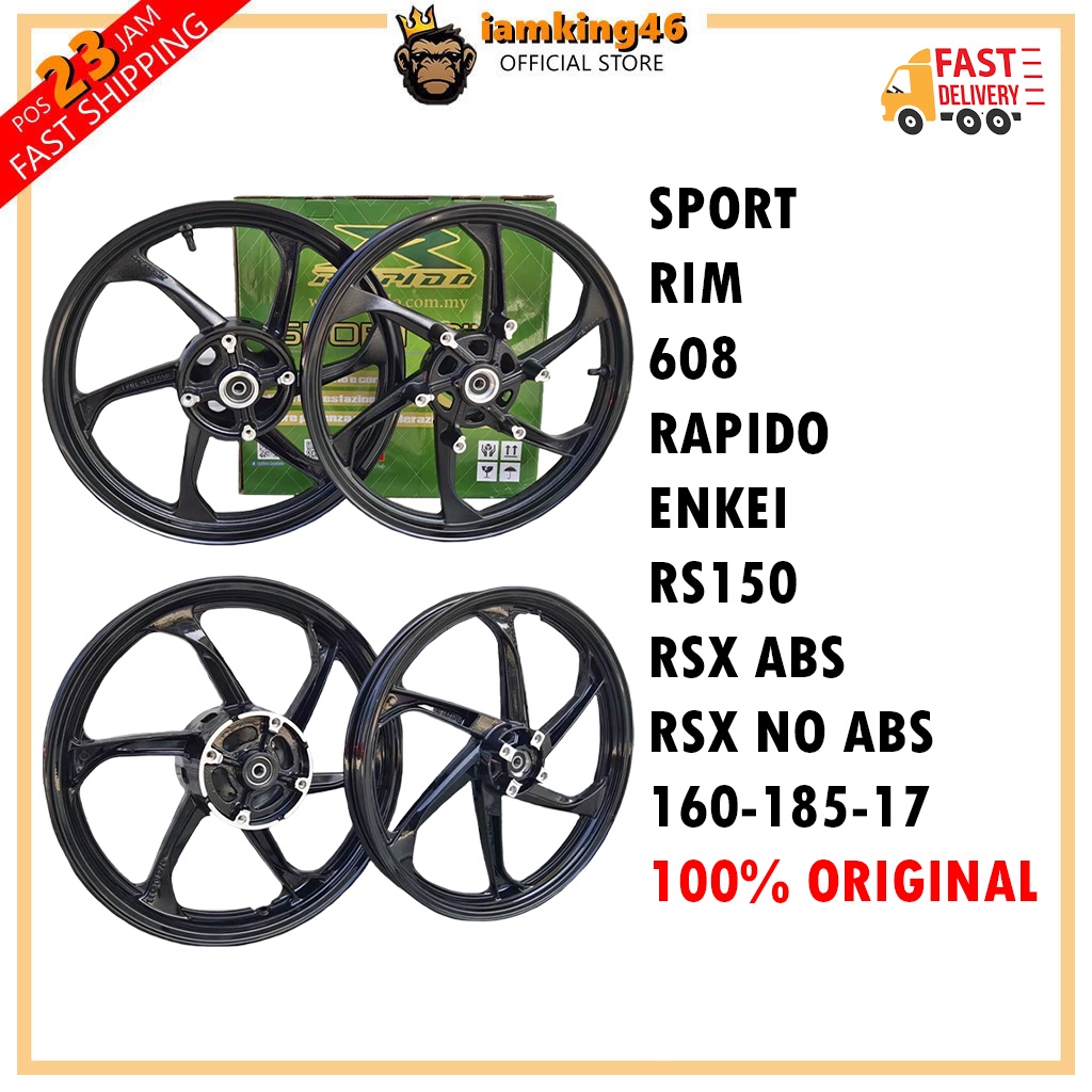 Rs150 / RSX ABS / RSX NO ABS Sport Rim 608 RAPIDO ENKEI 160-185-17 SET ...