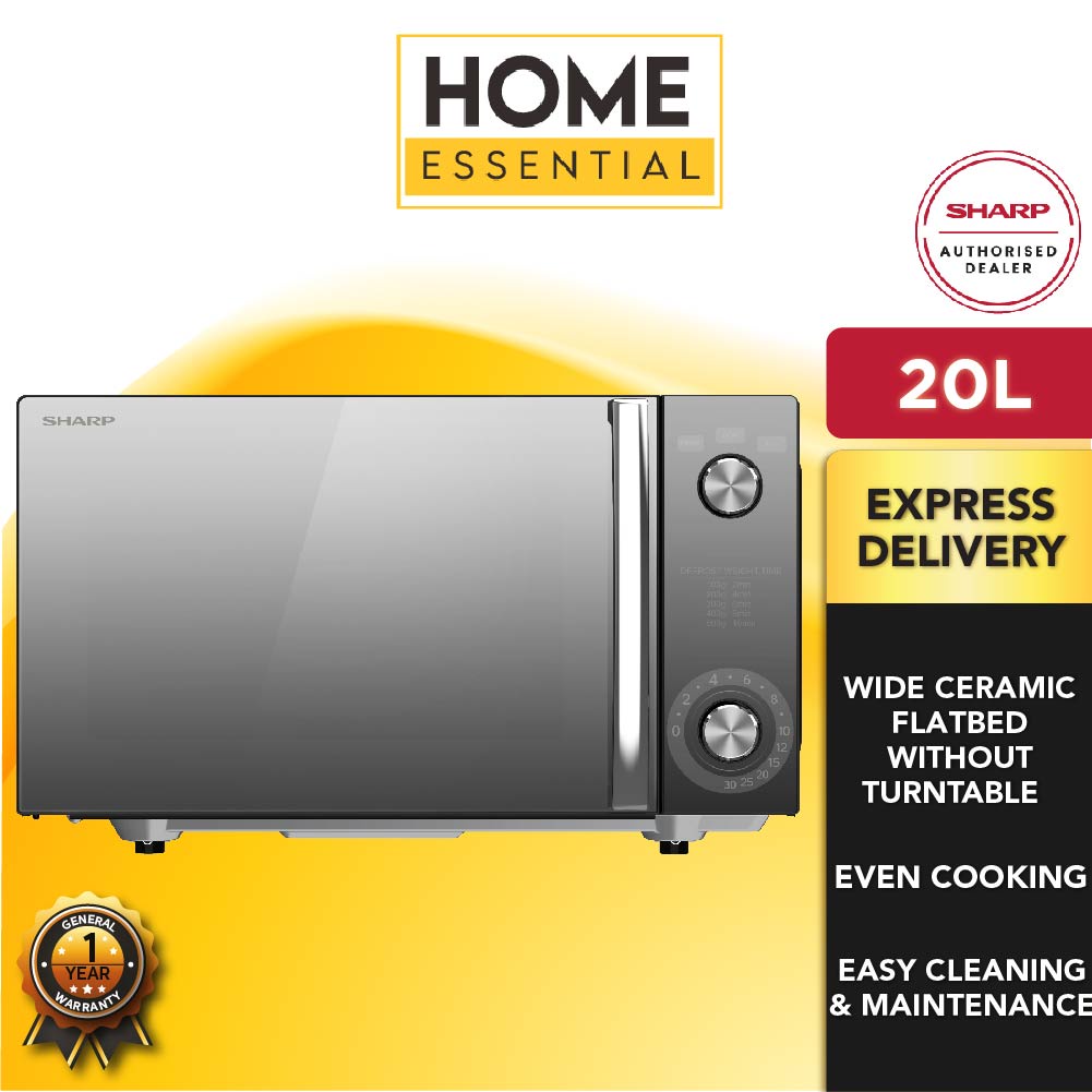 Sharp 20L Mechanical Dial Flatbed Microwave Oven R2121FGK 2Way