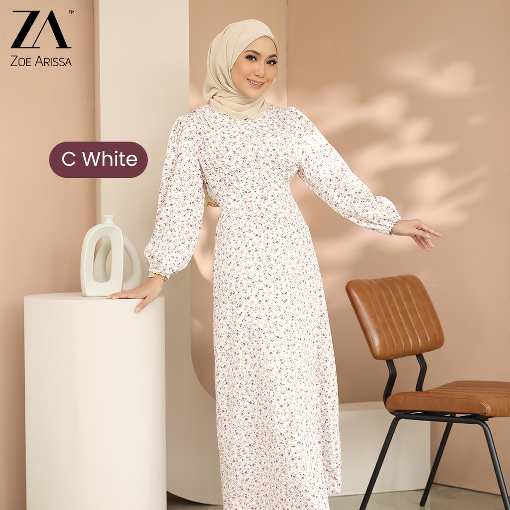 ZOE ZOE ARISSA DRESS MUSLIMAH WOMEN DRESS Floral Printed Design Dress ...