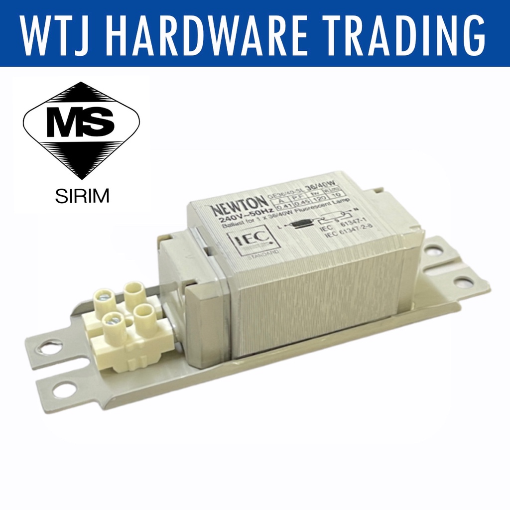 SIRIM CHOKE ENERGY CONTROL BALLAST FLUORESCENT LAMP TUBE ( 36W/40W