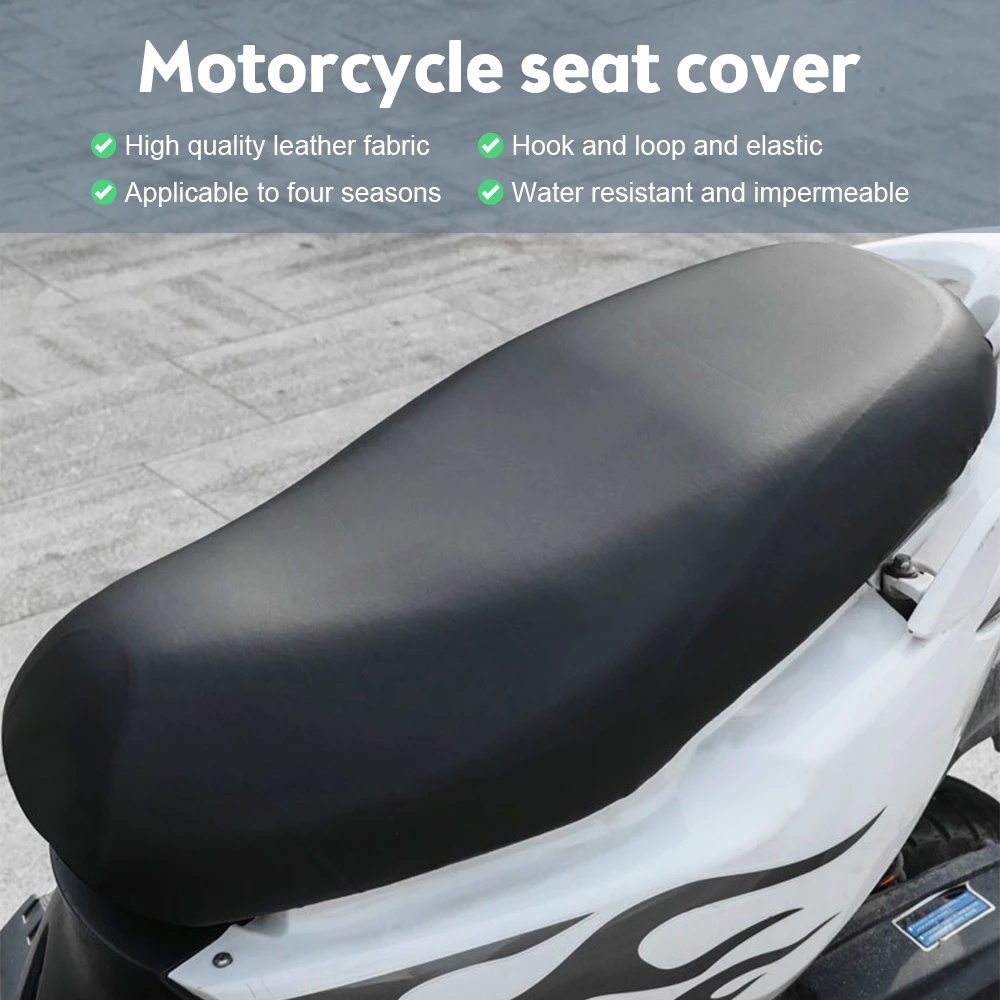 Leather Motorcycle Seat Cover Waterproof Sun Protection Seatcover
