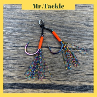 MR.T】Double Assist Hooks Jigging Hooks Fishing Hooks Mata Kail Micro jig  Slow Jig Fast Jig Hook Tackle