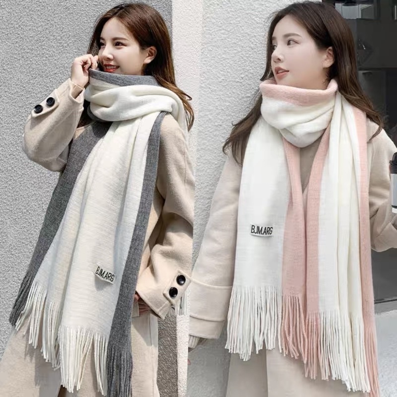 Shawl Korea Scarf Thick Autumn Winter Fashion Pashmina Cashmere ...