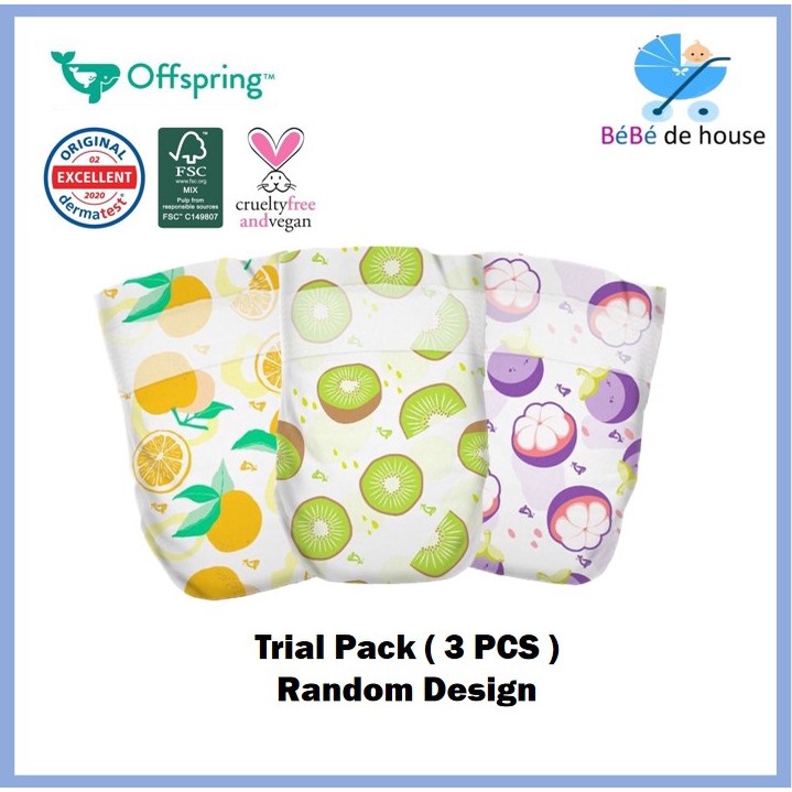 Offspring Fashion Tape Baby Diaper Trial Pack ( 3 Pcs per pack ...