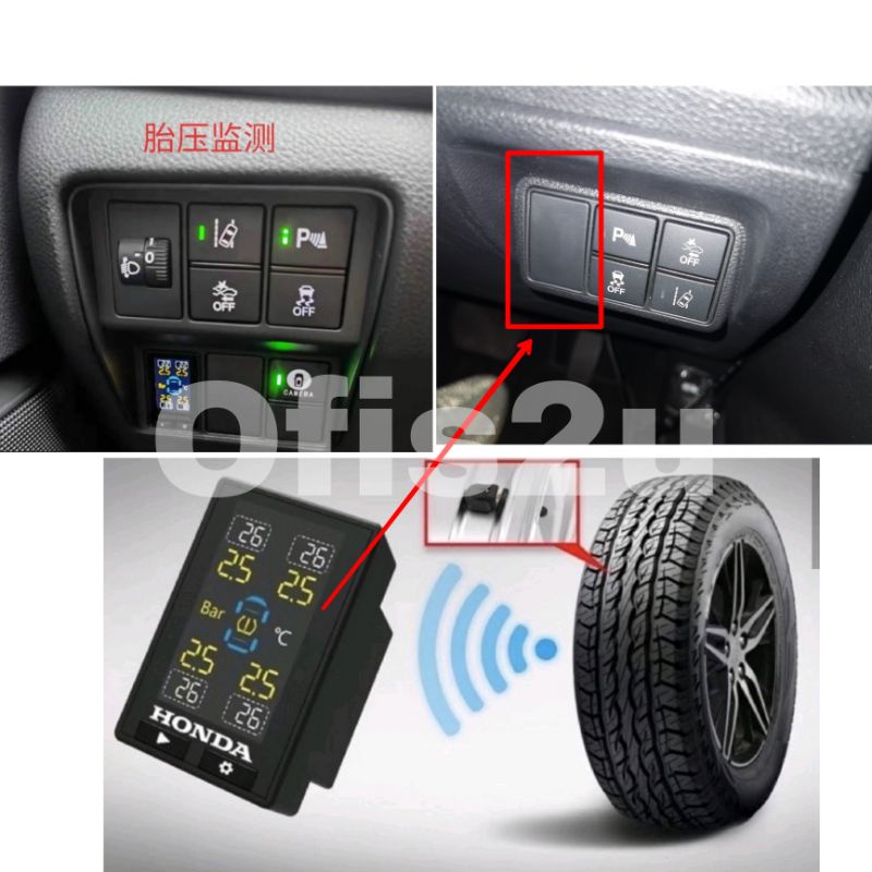 Honda Access TPMS (Tire Pressure Monitoring System) Internal Sensor Digital Display for City