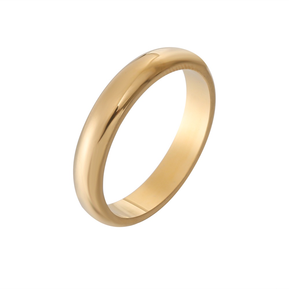 Minimalist Fashion Versatile 18K Gold Plated Titanium Steel Color ...