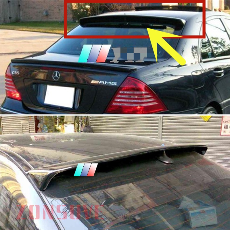 For Benz C Class W203 Sedan 4-Door 2001-2006 Year Roof Spoiler Carbon ...