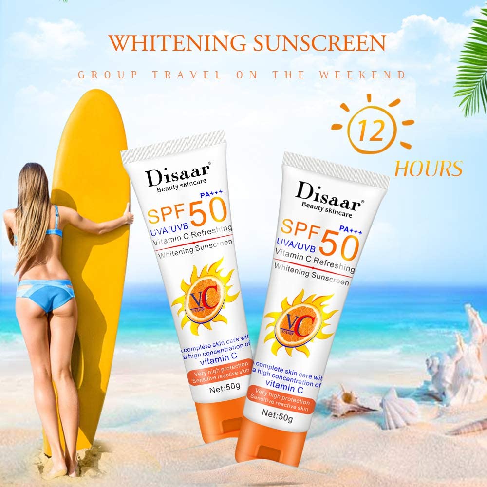 (WHOLESALE) Disaar Vitamin C Organic Sunscreen SPF 50 Oil Free