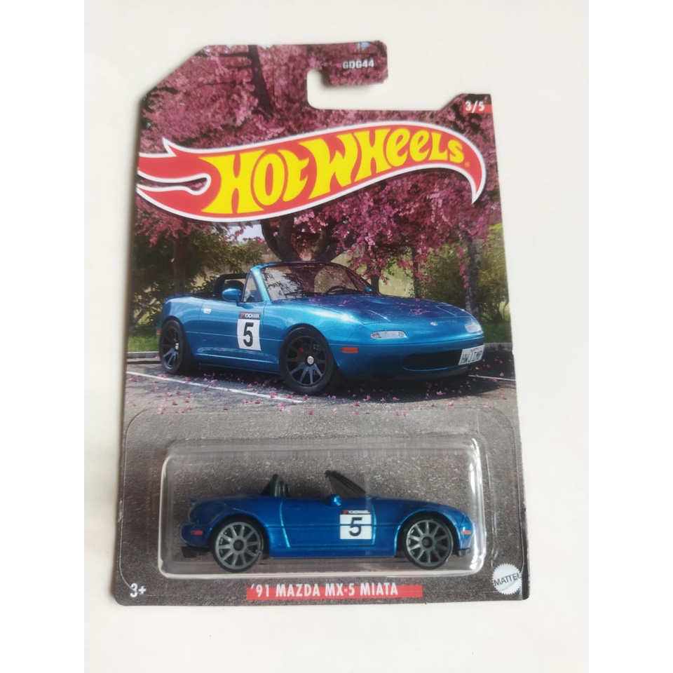 Hot Wheels Mainline Series J Imports '91 Mazda Mx-5 Miata No. 5 Blue ...