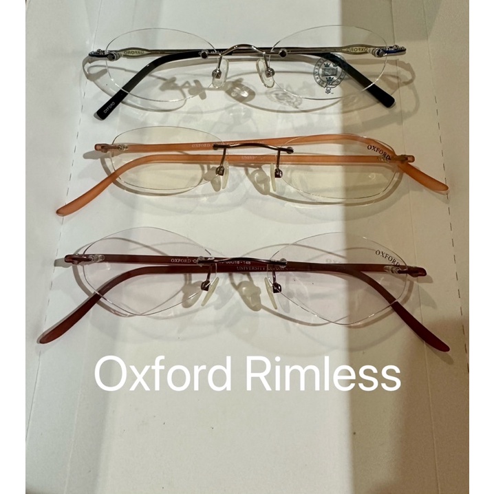 OXFORD Frameless Frame Lasting frame size 48/18, 59/18 眼镜架，眼镜框 | Shopee ...