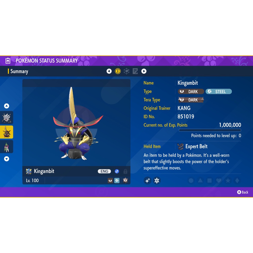 Shiny Kingambit / Pokémon Scarlet and Violet / 6IV Pokemon / Shiny Pokemon