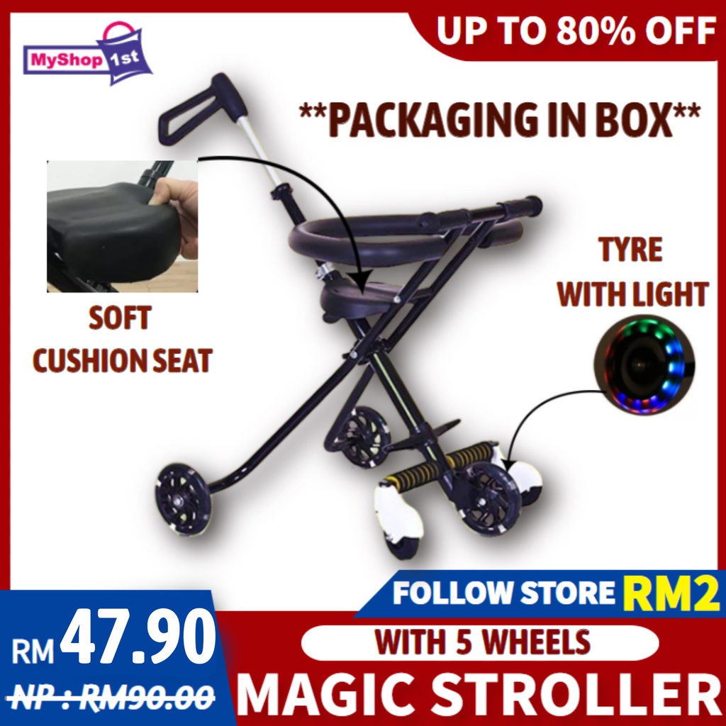 Troli Baya Sofa Seat Magic Stroller With 5 LED Wheel Lightweight ...