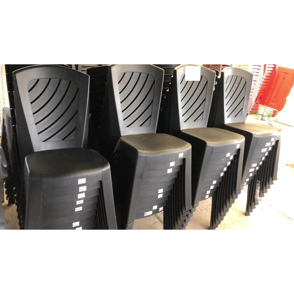 Plastic chair black, economy, cheap, Black Plastic Chair / Kerusi Hitam